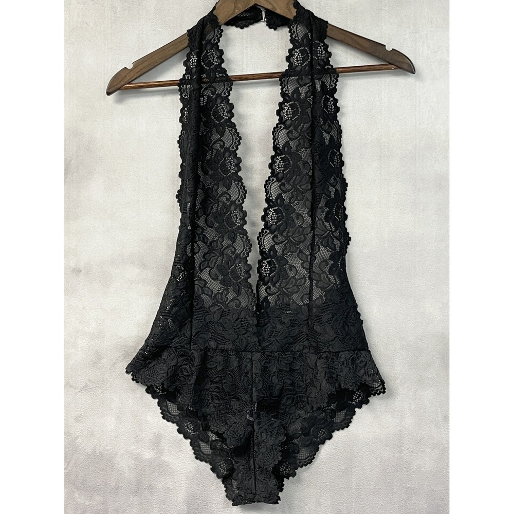 Adore Me Womens Lace Bodysuit Large Coquette Boudoir Romantic Goth Femme Fatale